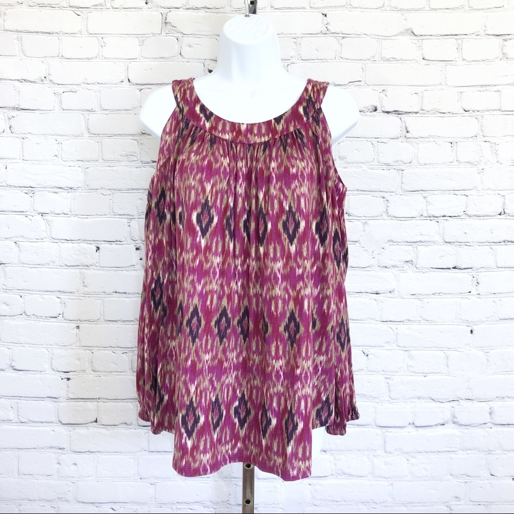 New Lauren Ralph Lauren Cold Shoulder Purple Top Size Medium